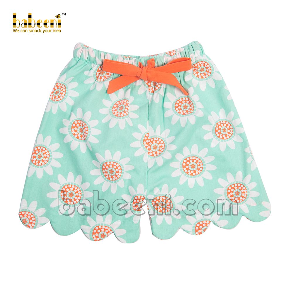 Mint girl shorts flower print - DR 3113